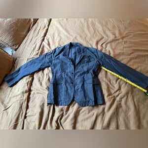 Banana Republic Navy Textured Blazer